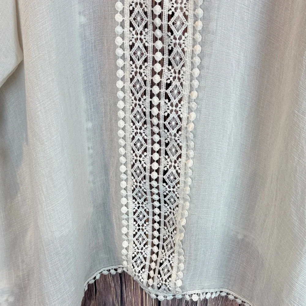 Steve Madden Cream Lace Kimono - Picture 11 of 15
